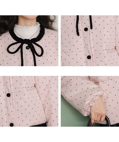 リボンドット中綿ジャケット