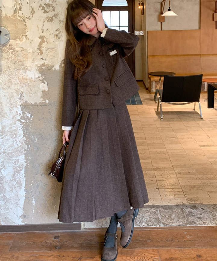 【美品】PXG ジャケットとプリーツスカート セット 美品】PXG ジャケットとプリーツスカート セット セットアップ