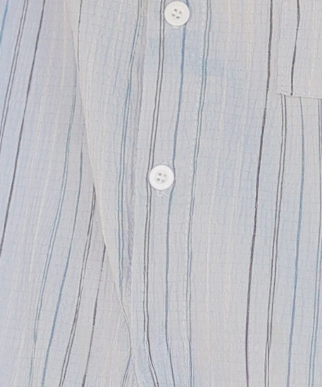 五分袖ストライプリボンブラウス