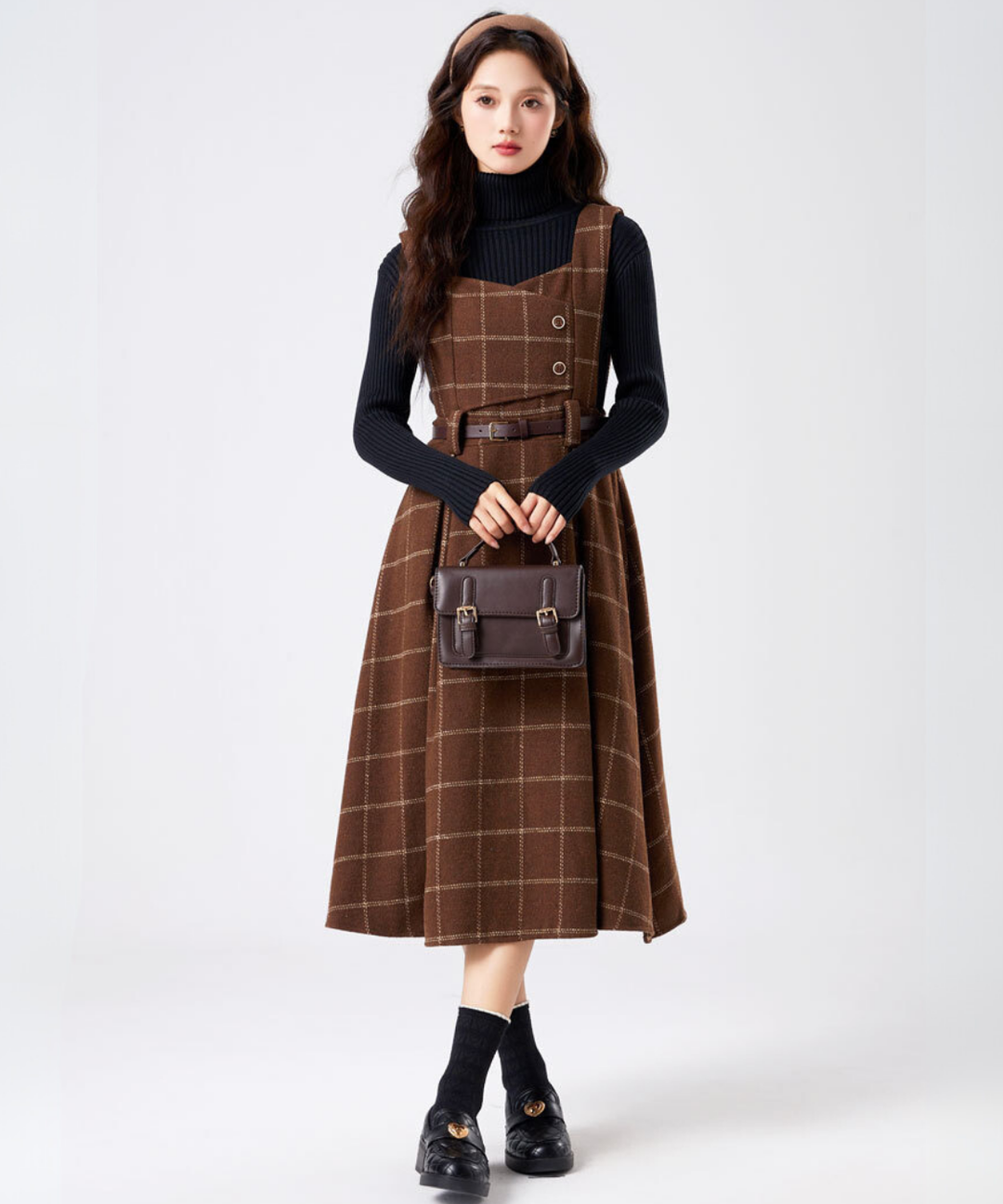 Re:EDIT｜ウール混キーネックジャンパースカート | Rakuten
