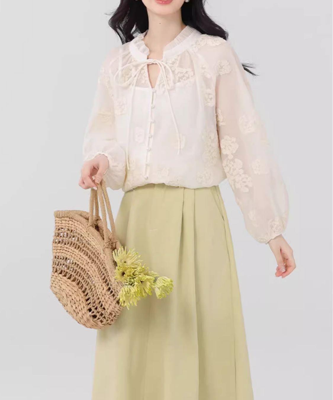 スリムAラインミモレスカート