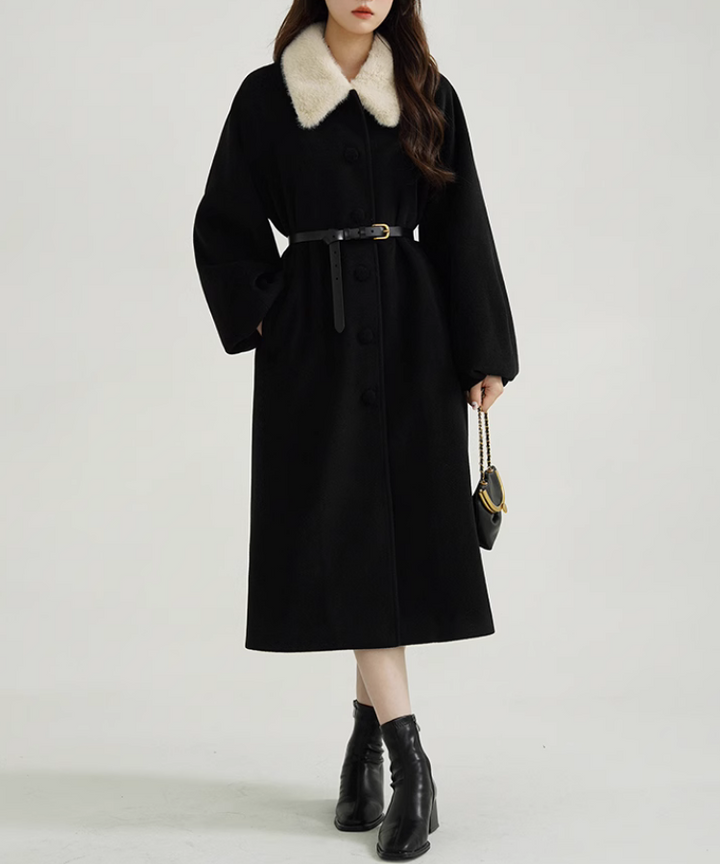 ベルト付きロマンスファー襟コート – jemiremi(ジェミレミ) ベルト付きロマンスファー襟コート – jemiremi(ジェミレミ)