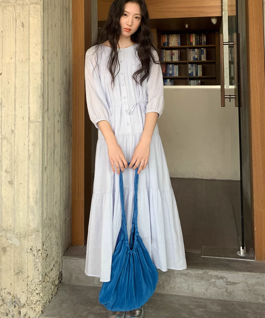 ボリュームスリーブウエストマークワンピース – jemiremi（ジェミレミ）