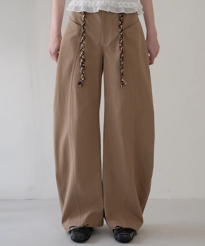 ロープベルト付きセンターシームバルーンパンツ