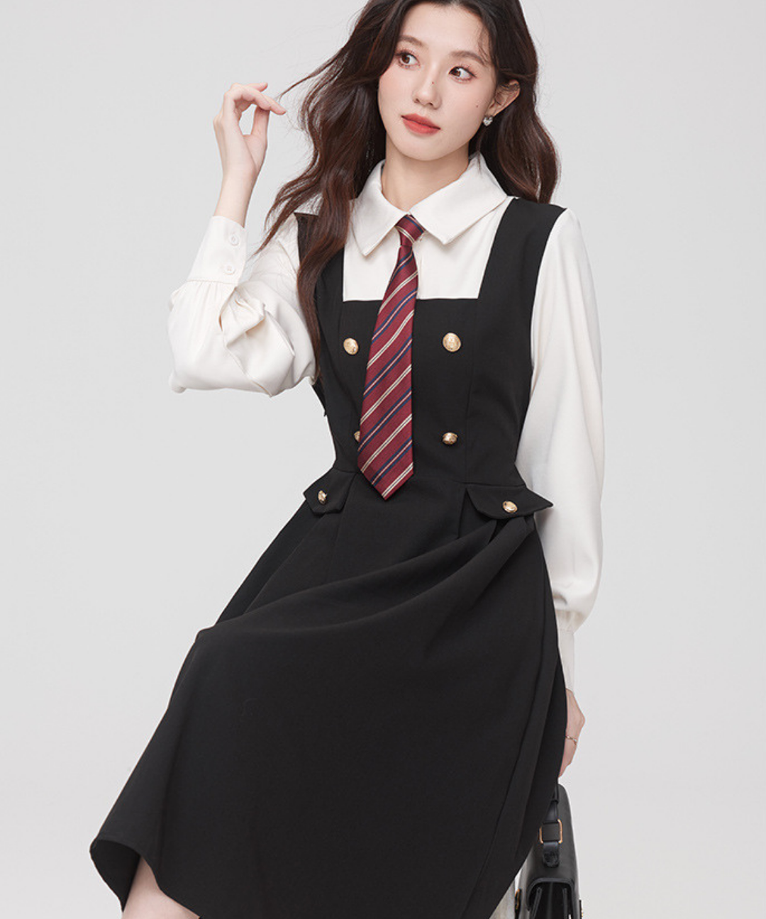 pometya様ワンピ2翌日発送 デニムライクスキッパーフレアワンピース-short & regular | 小柄・低