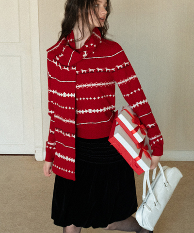 フリルシャーリングベロアバルーンスカート