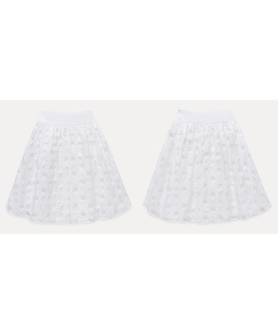 ハイウエストフラワーカットワークスカート