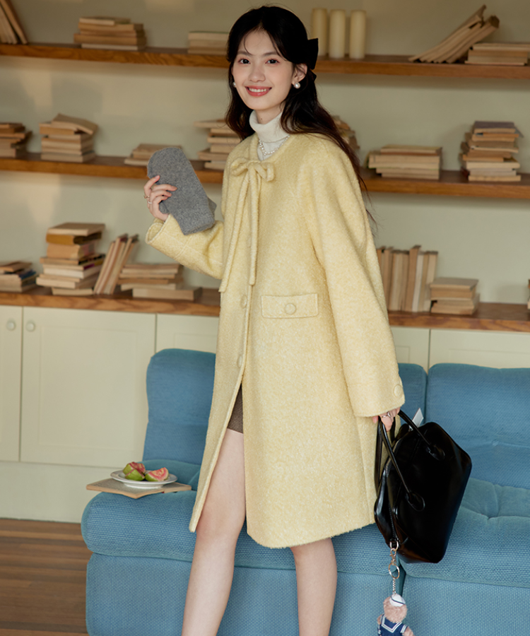 パステルカラーボウタイロングコート – jemiremi（ジェミレミ） 