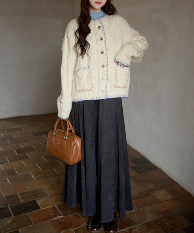 パネルフレアロングスカート