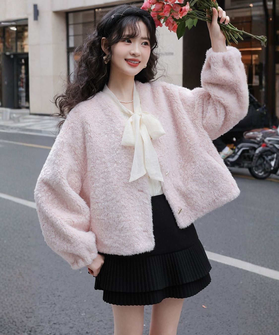 ティアードプリーツミニスカート