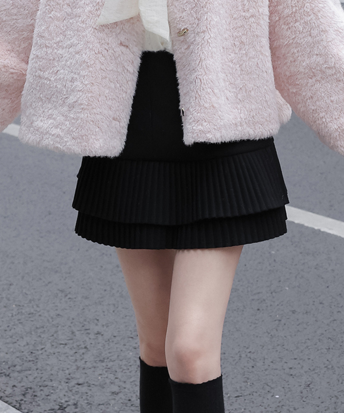 ティアードプリーツミニスカート