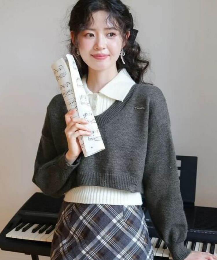 透かしショートニット＋ノースリーブワンピース2点セット – jemiremi（ジェミレミ）