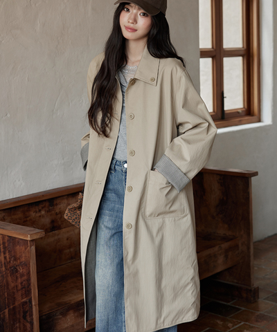 リバーシブル2wayステンカラーコート