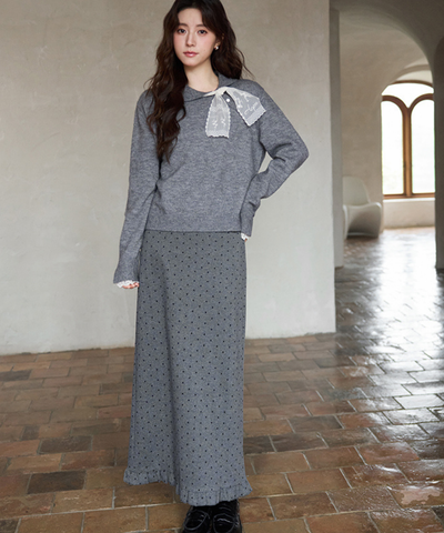 フリルIラインドットスカート