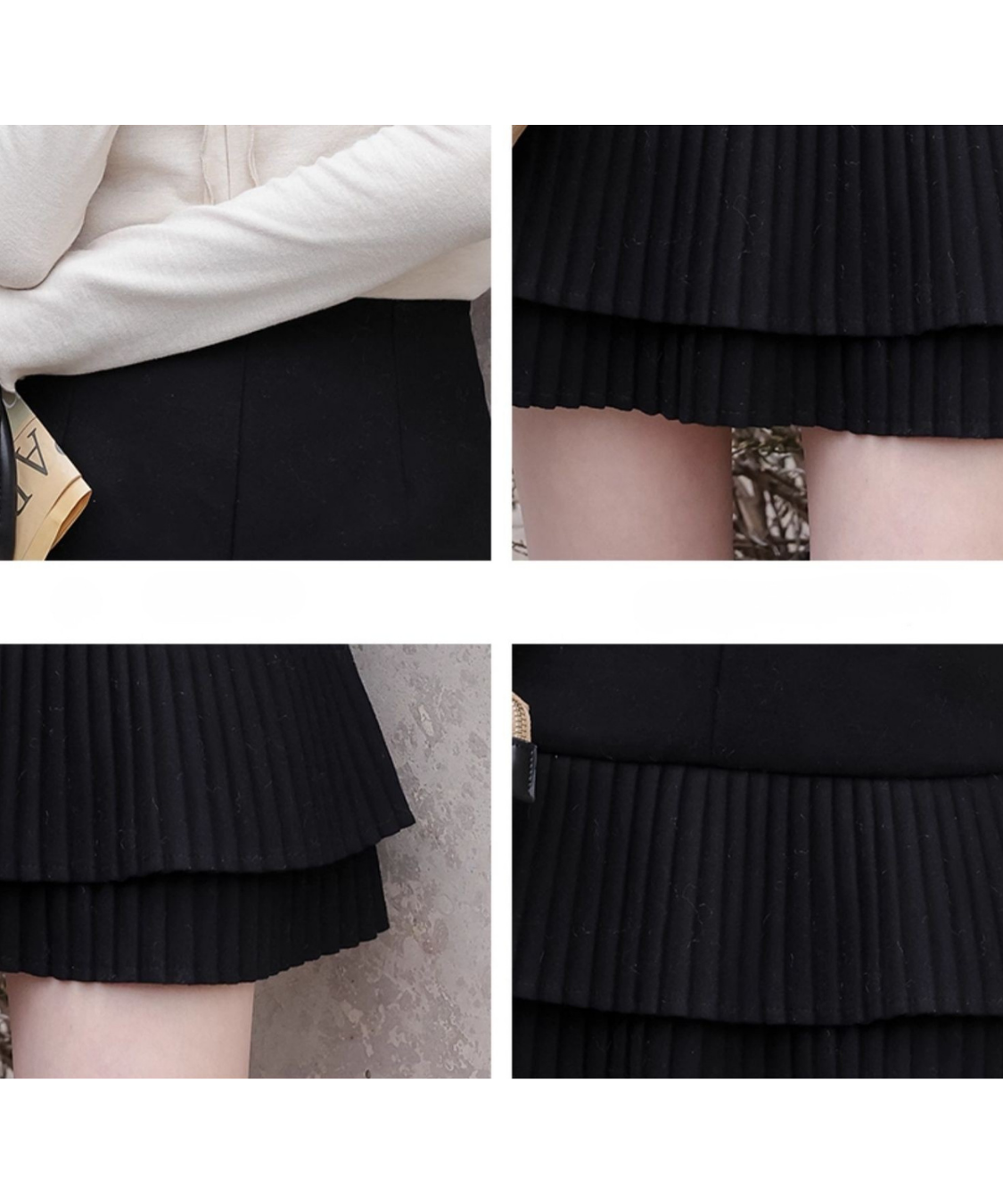 ティアードプリーツミニスカート