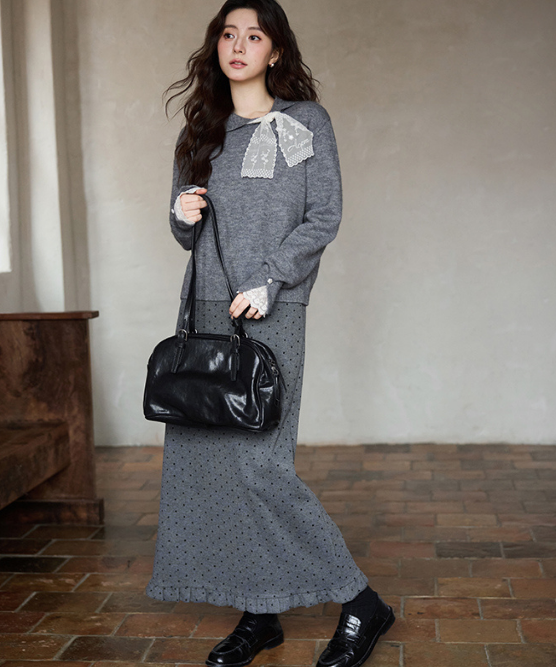 フリルIラインドットスカート