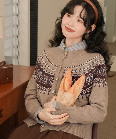 ヒスミニ柄ニットカーディガン ヒスミニ柄ニットカーディガン Hysteric