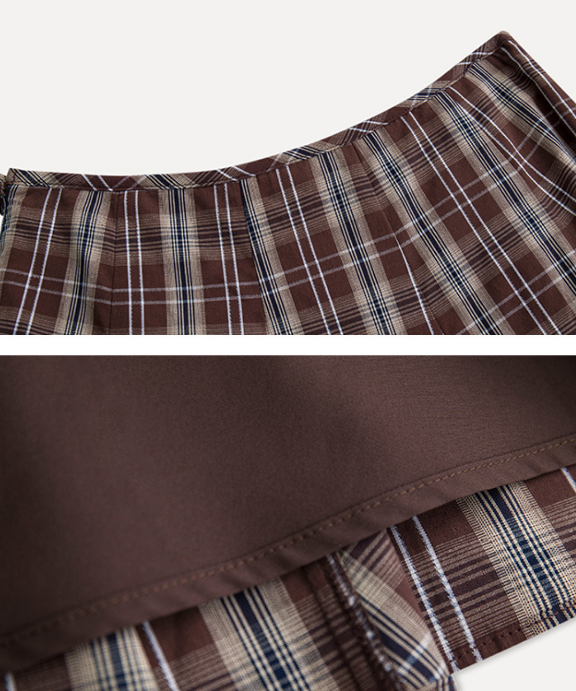 パネル切り替えチェック柄ロングスカート