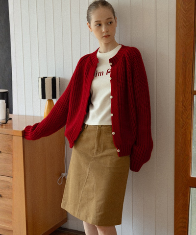 コーデュロイAラインスカート