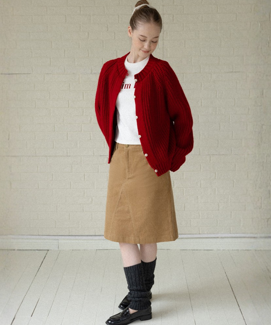 コーデュロイAラインスカート