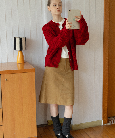 コーデュロイAラインスカート