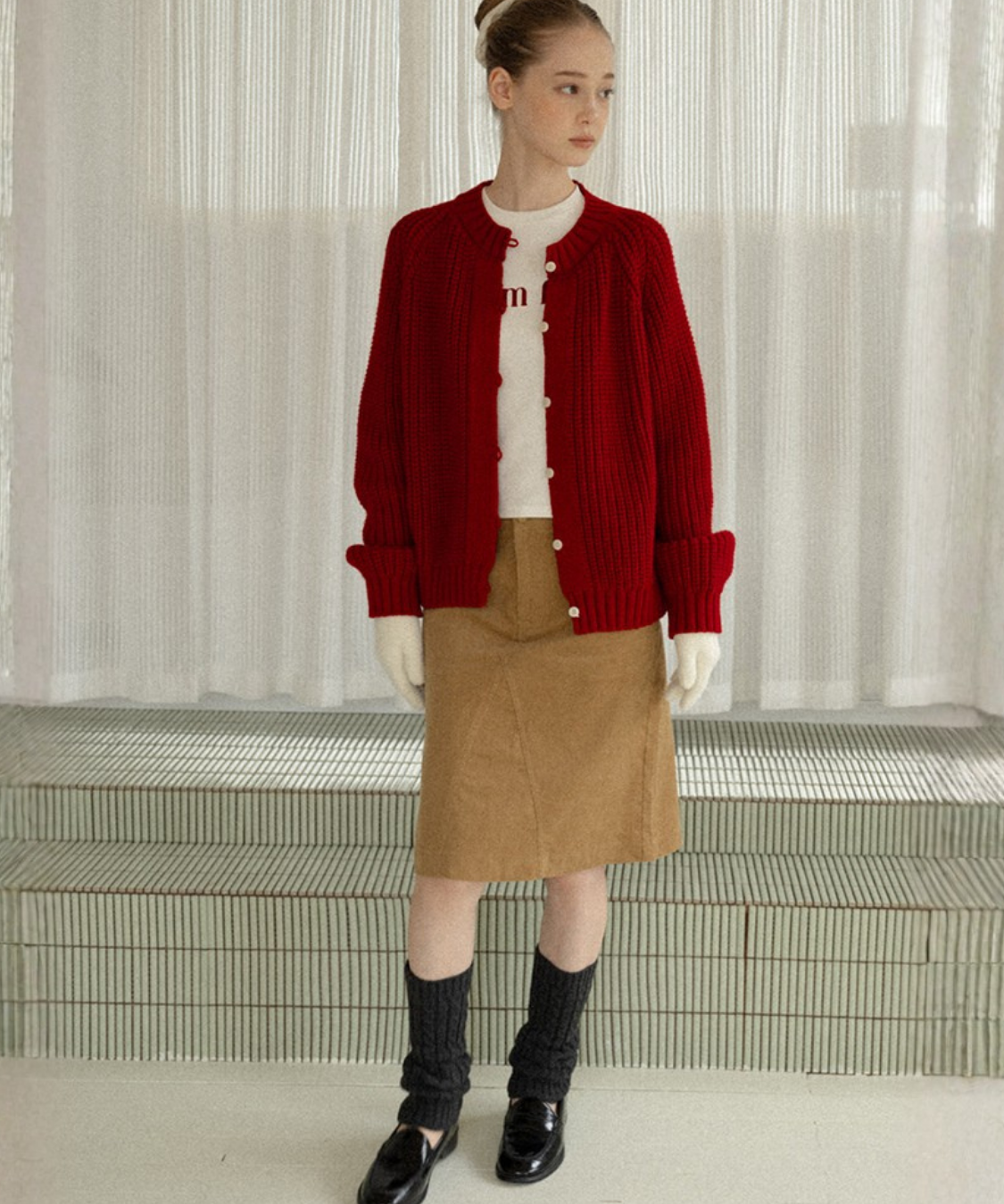 コーデュロイAラインスカート