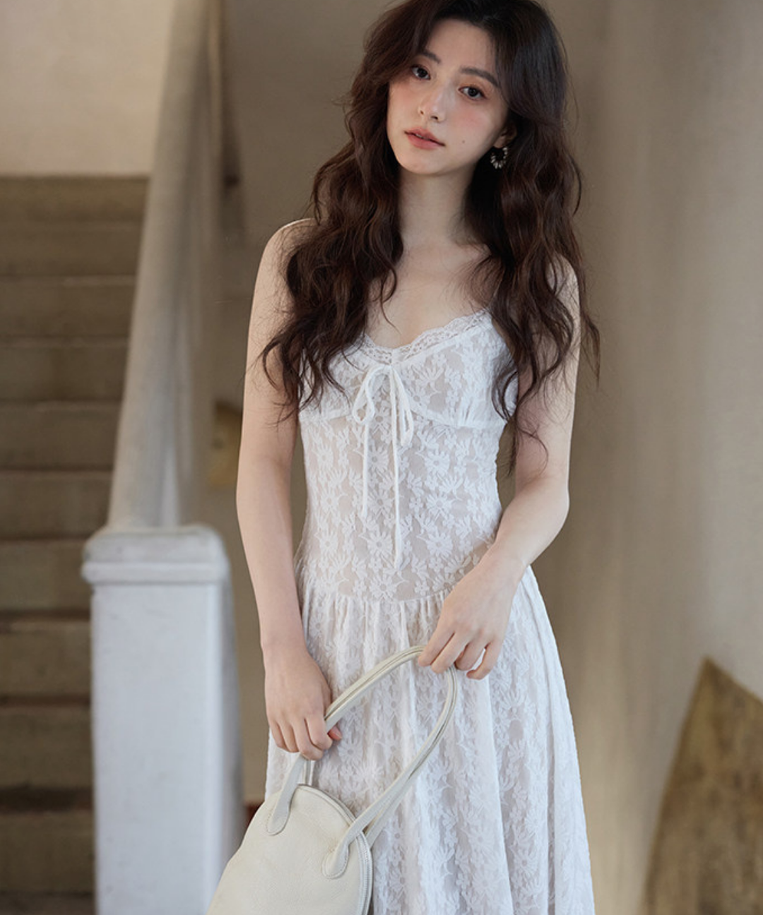 キャミソールレースリボンフレアワンピース – jemiremi（ジェミレミ）