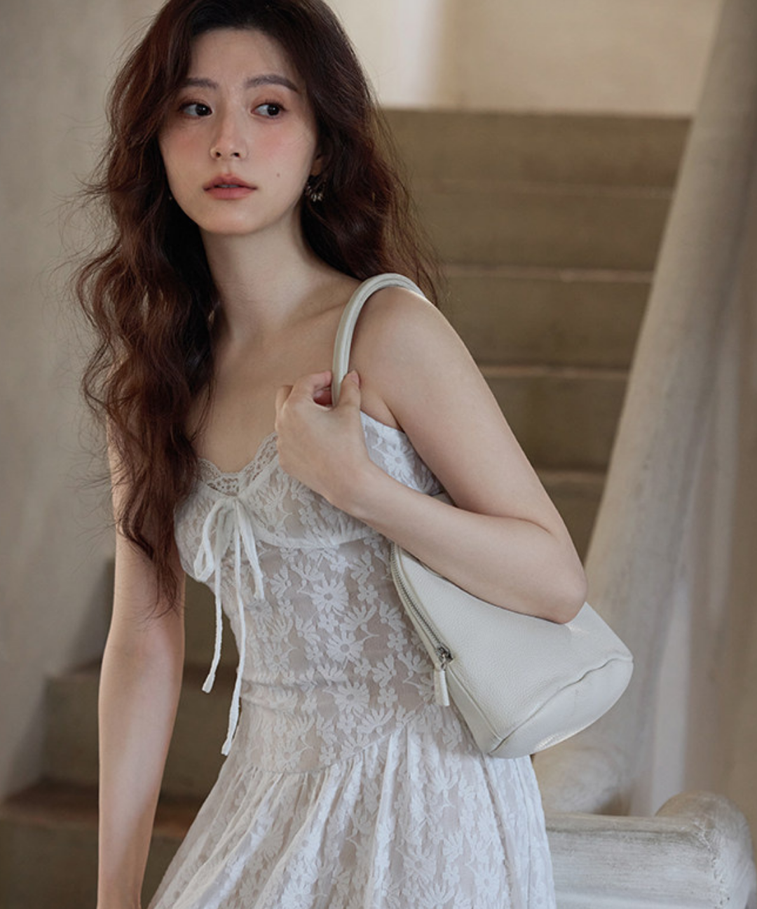 キャミソールレースリボンフレアワンピース – jemiremi（ジェミレミ）