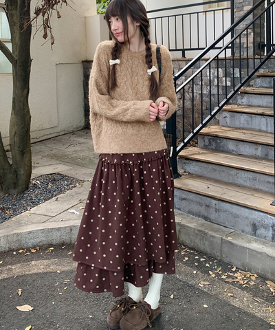 クラシックドットティアードスカート