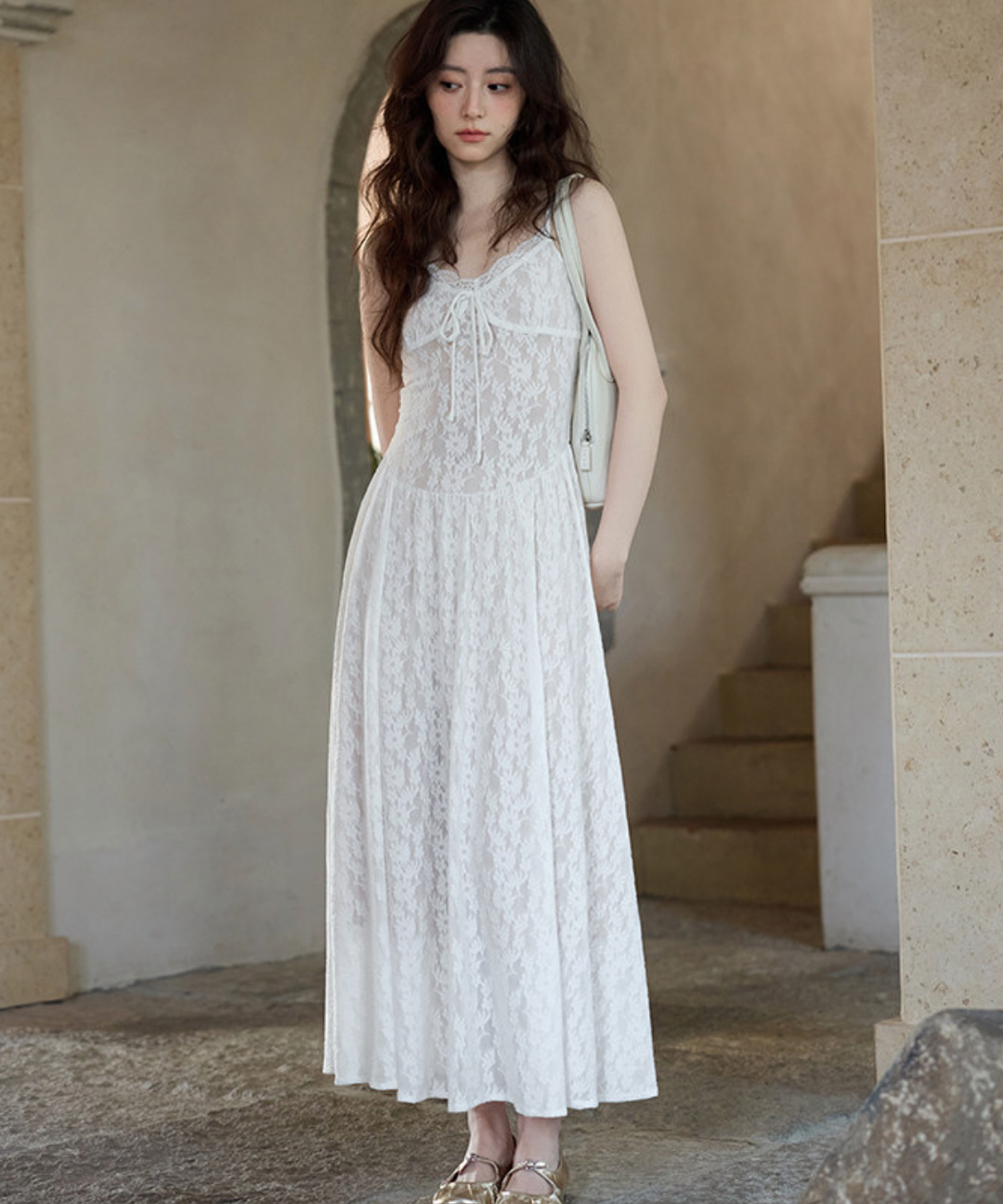 キャミソールレースリボンフレアワンピース – jemiremi（ジェミレミ）