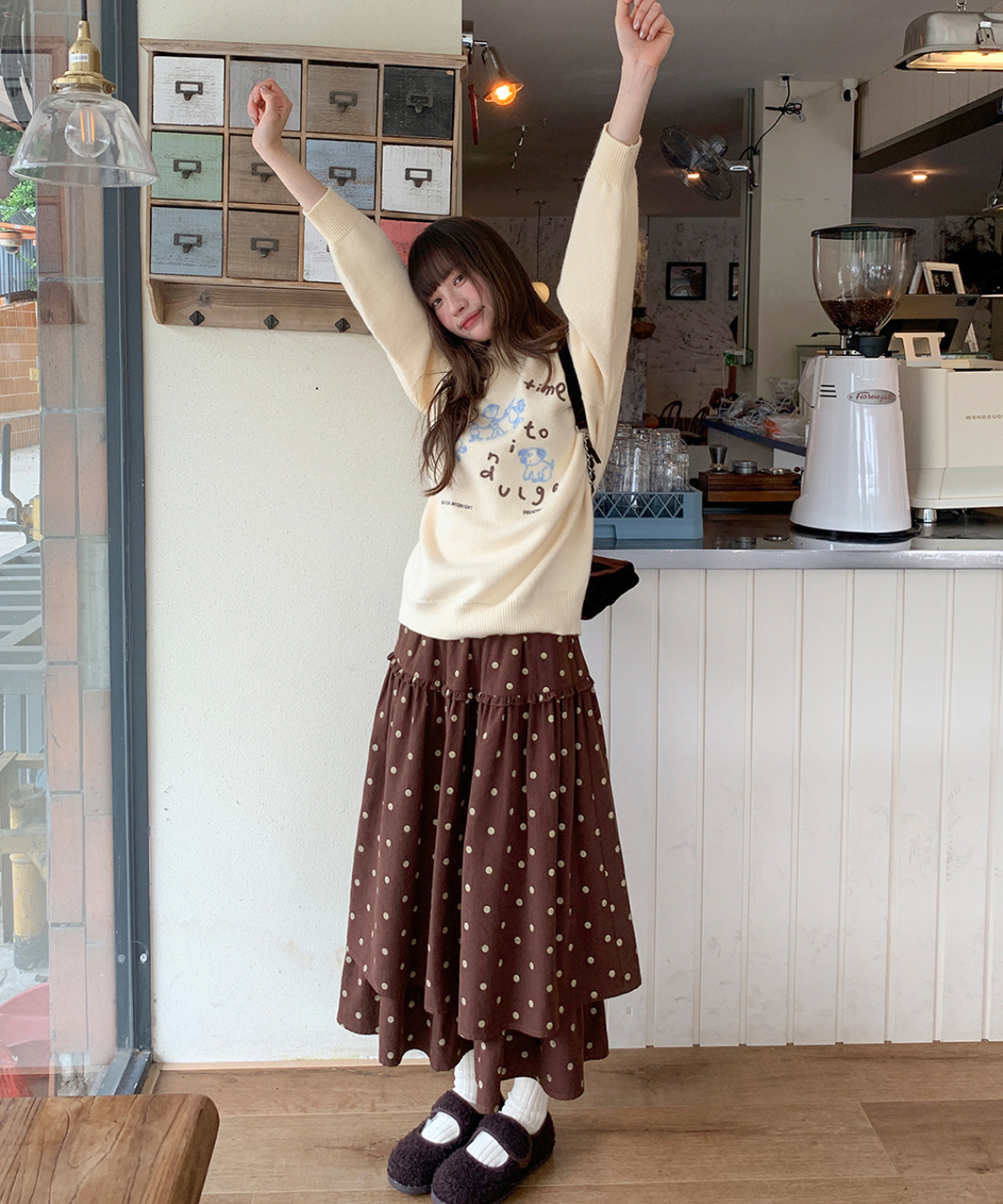 クラシックドットティアードスカート