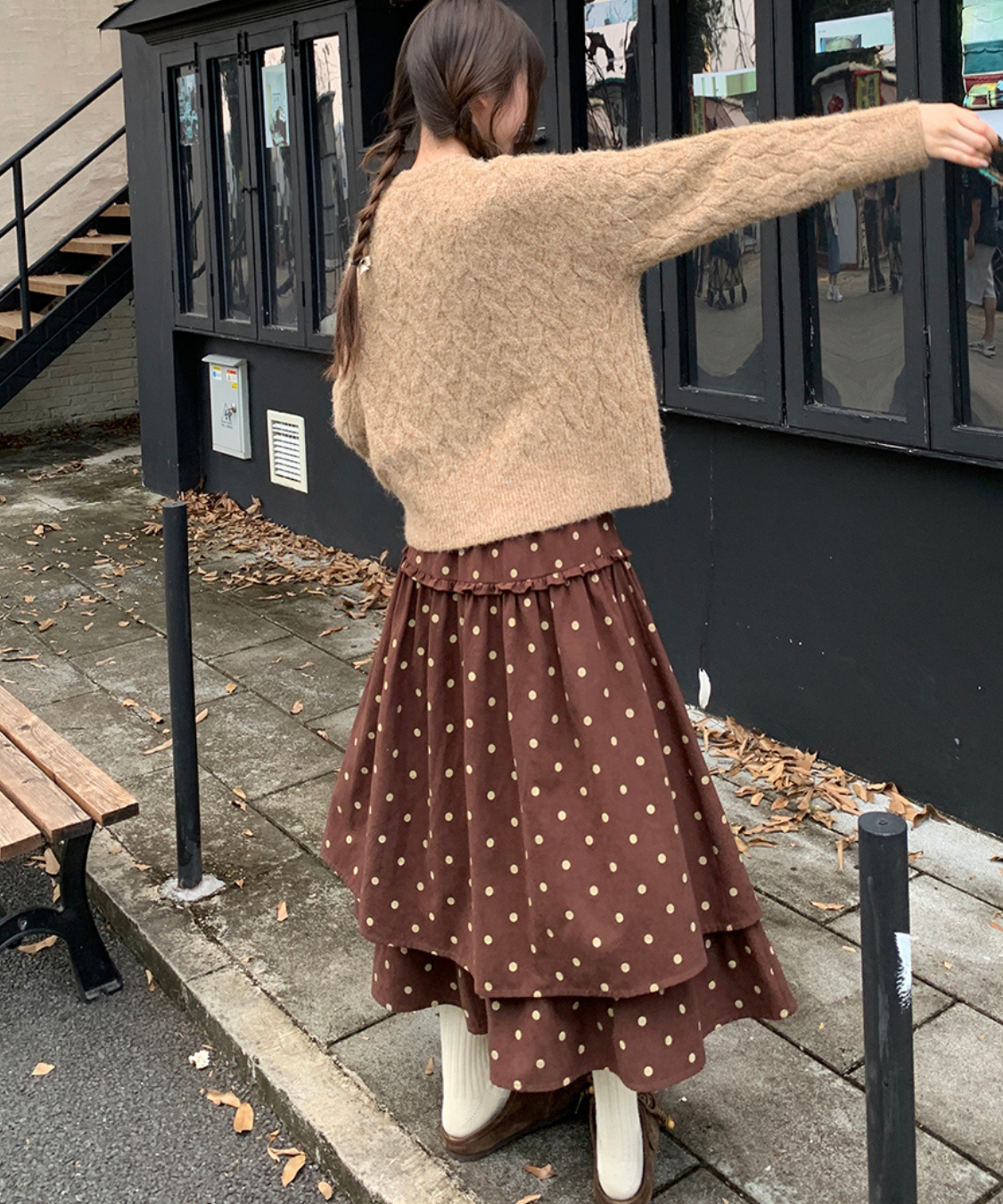 クラシックドットティアードスカート