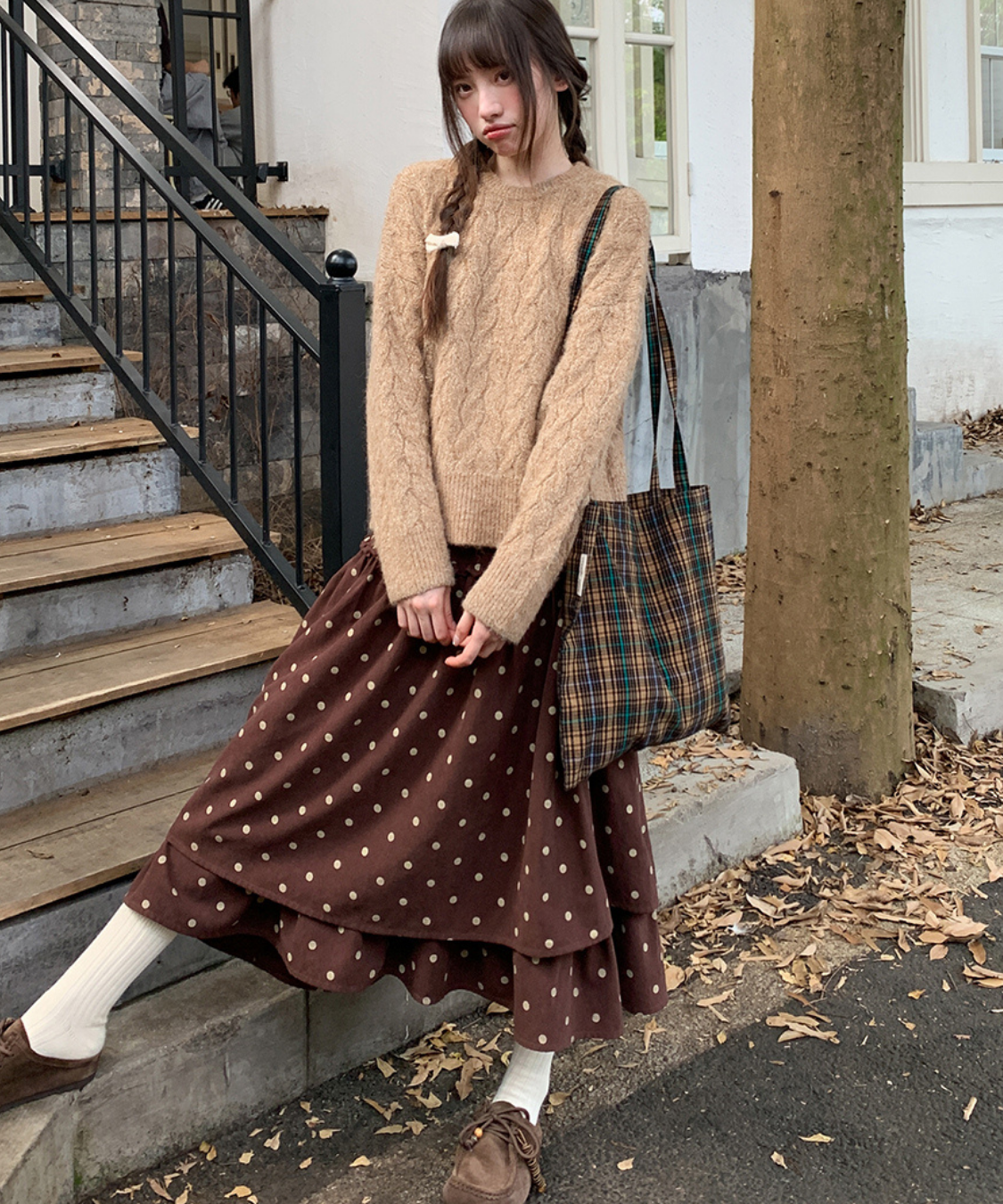 クラシックドットティアードスカート