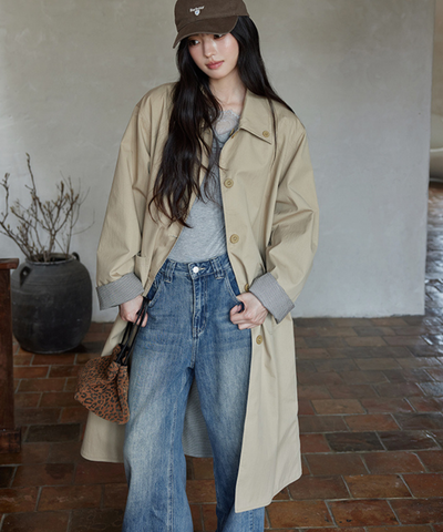 リバーシブル2wayステンカラーコート