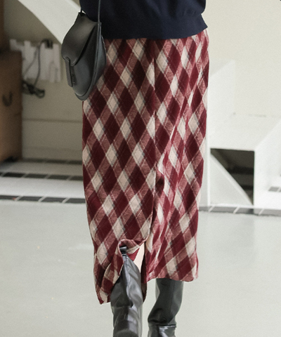 クラシックチェック柄Aラインスカート