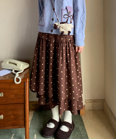 クラシックドットティアードスカート