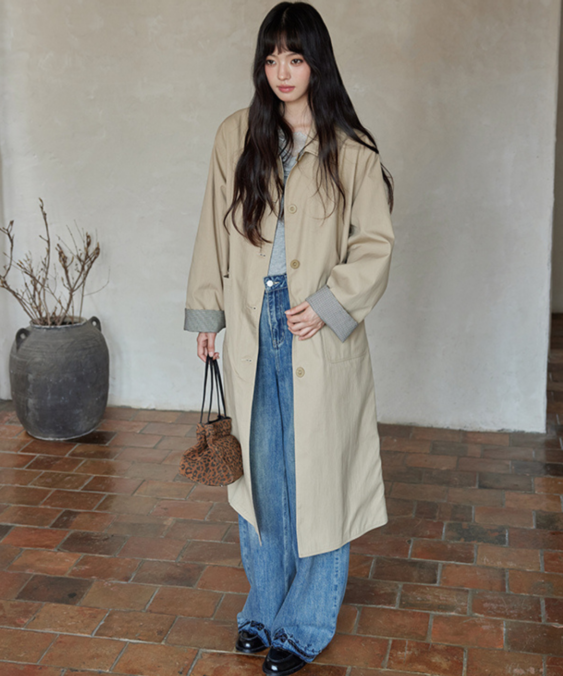 リバーシブル2wayステンカラーコート