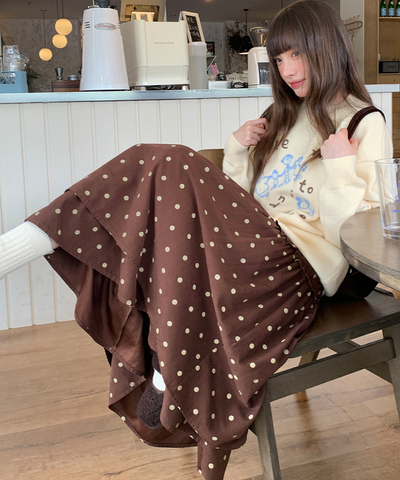 クラシックドットティアードスカート