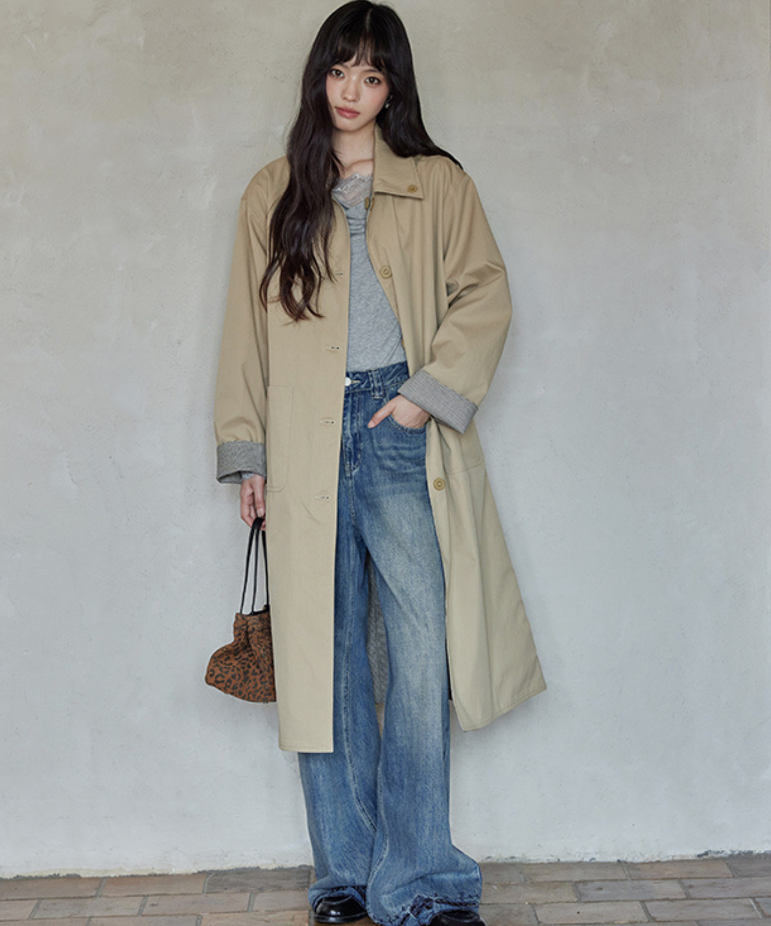 リバーシブル2wayステンカラーコート