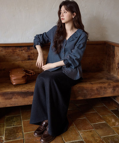 シンプルAラインロングスカート