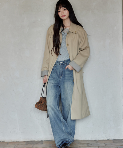 リバーシブル2wayステンカラーコート