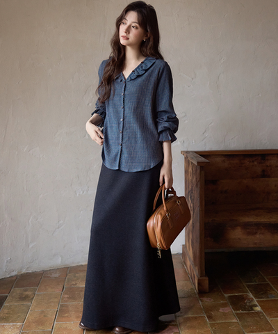 シンプルAラインロングスカート