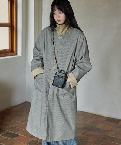 リバーシブル2wayステンカラーコート