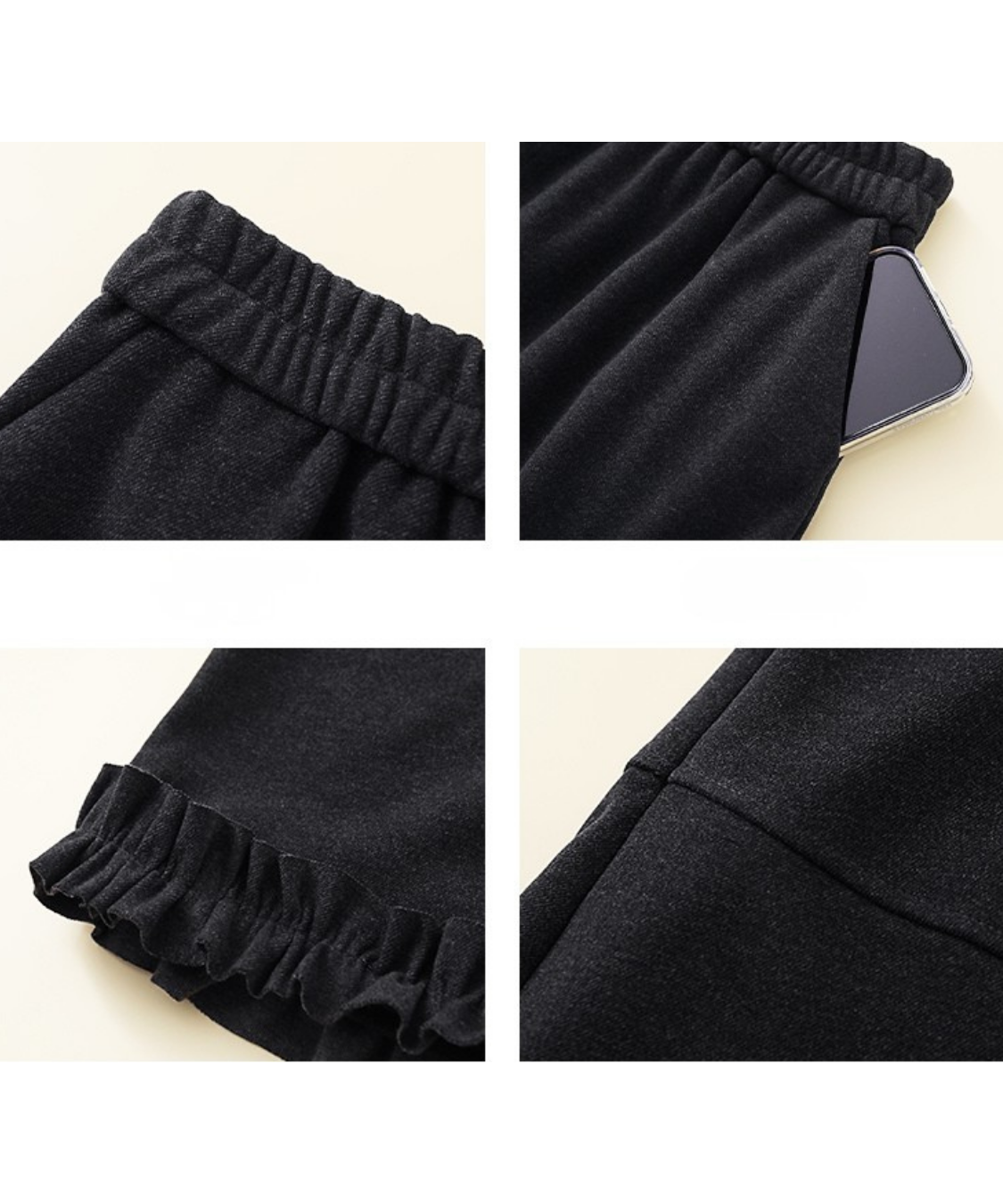 裾フリル切替ロングスカート