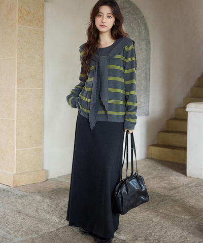 シンプルAラインロングスカート