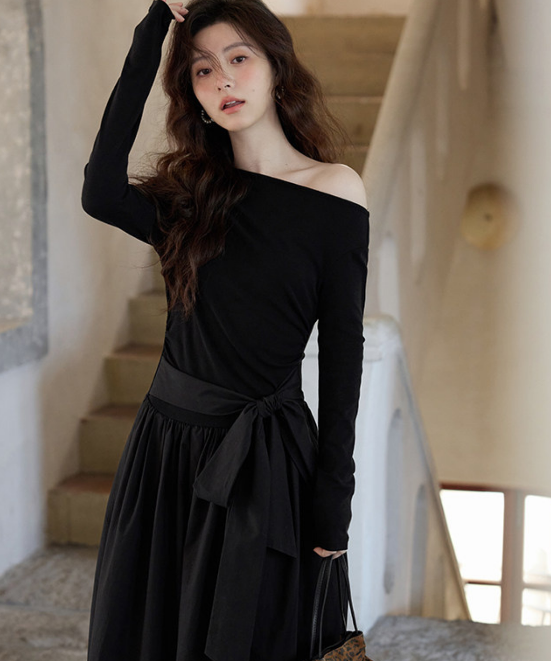 ワンショルダーウエストリボンワンピース – jemiremi（ジェミレミ）