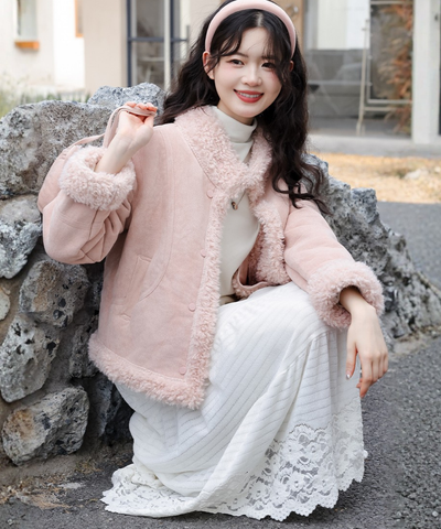 ティアード切り替えスカラップレースロングスカート