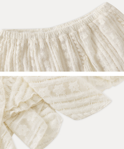 レースイレギュラーヘムスカート