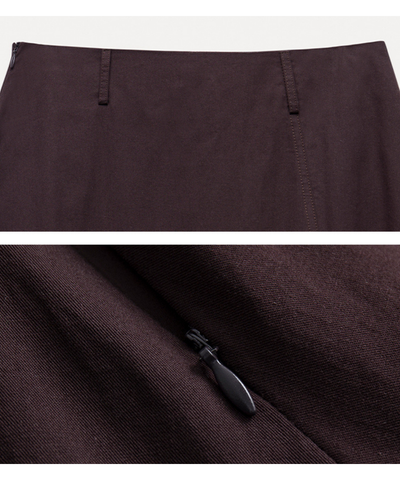 アシンメトリーヘムフレアスカート