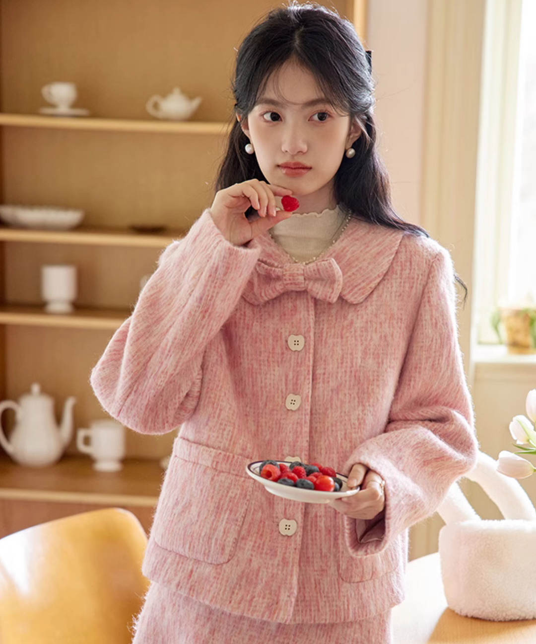 ドールカラーリボンウールジャケット（セットアップ可能） – jemiremi